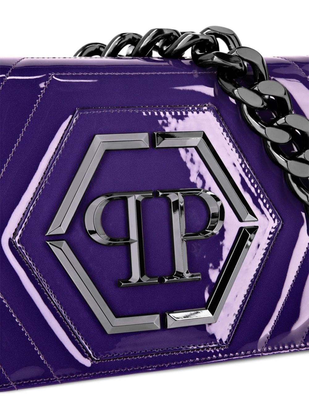 Philipp Plein Stones patent-leather shoulder bag - Image 4