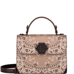 Philipp Plein Superheroine paisley leather bag