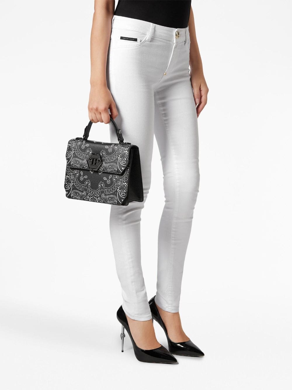 Philipp Plein medium Superheroin paisley leather bag - Image 2