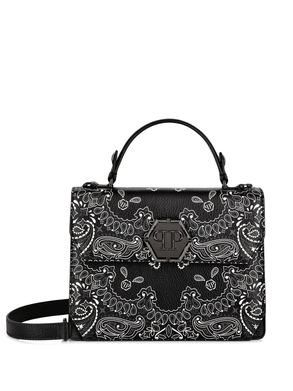 Philipp Plein medium Superheroin paisley leather bag