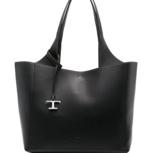 Tod's  logo-charm leather tote bag