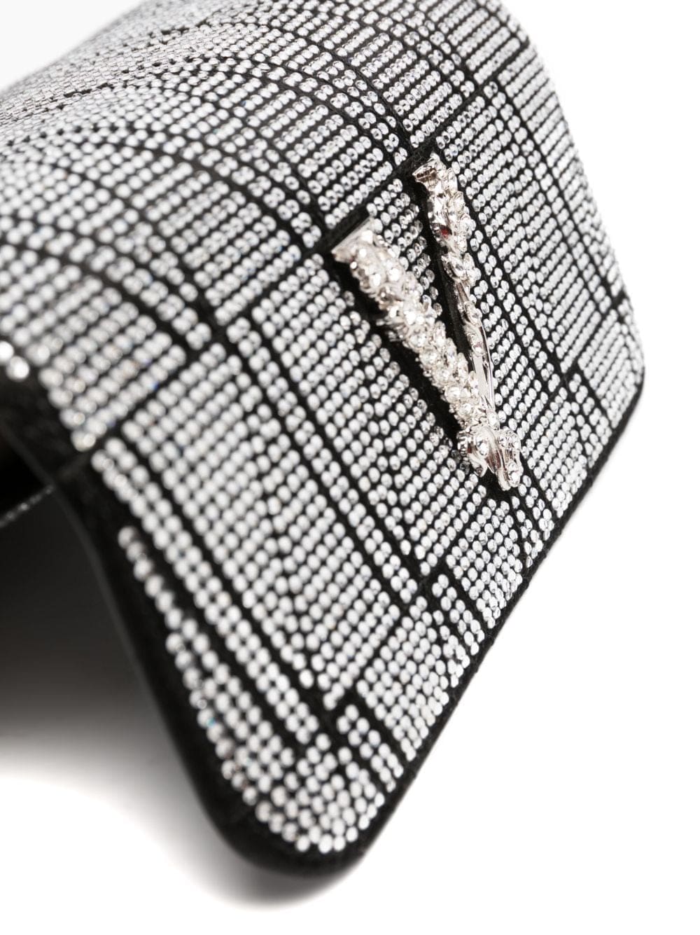 Versace Virtus crystal-embellished leather shoulder bag - Image 4