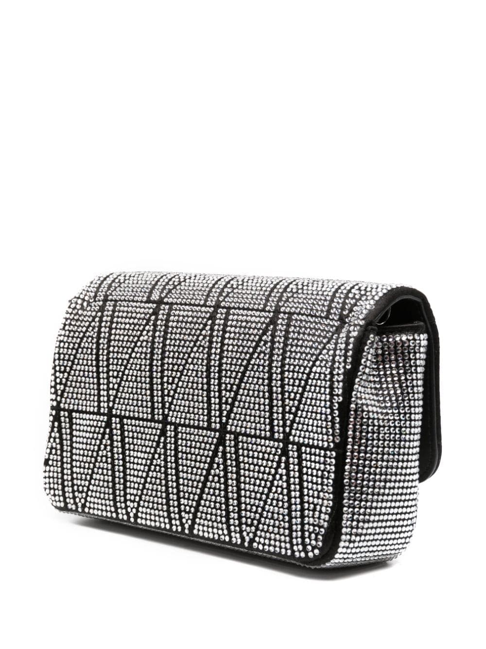 Versace Virtus crystal-embellished leather shoulder bag - Image 3