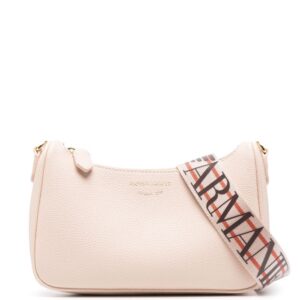 Emporio Armani engraved-logo faux-leather shoulder bag