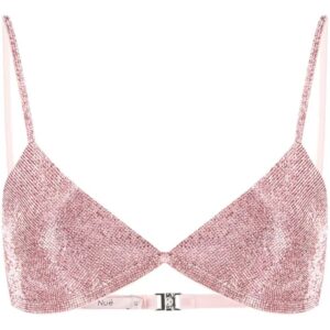 Nuè  rhinestone-embellished silk bra top