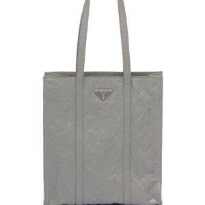 Prada logo-plaque tote bag