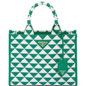 Prada small Symbole embroidered tote bag