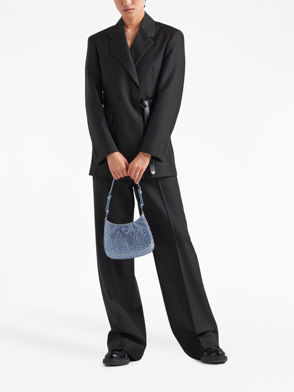 Prada Cleo crystal-embellished shoulder bag - Image 2