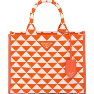 Prada small Symbole embroidered tote bag