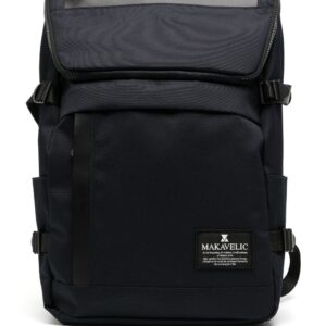 Makavelic zip-up logo-patch backpack