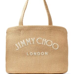 Jimmy Choo logo-print beach tote