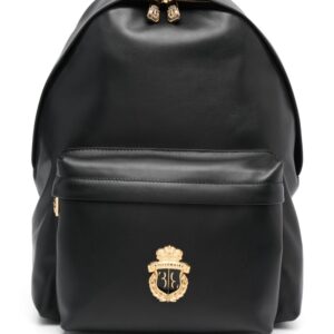 Billionaire logo-plaque leather backpack
