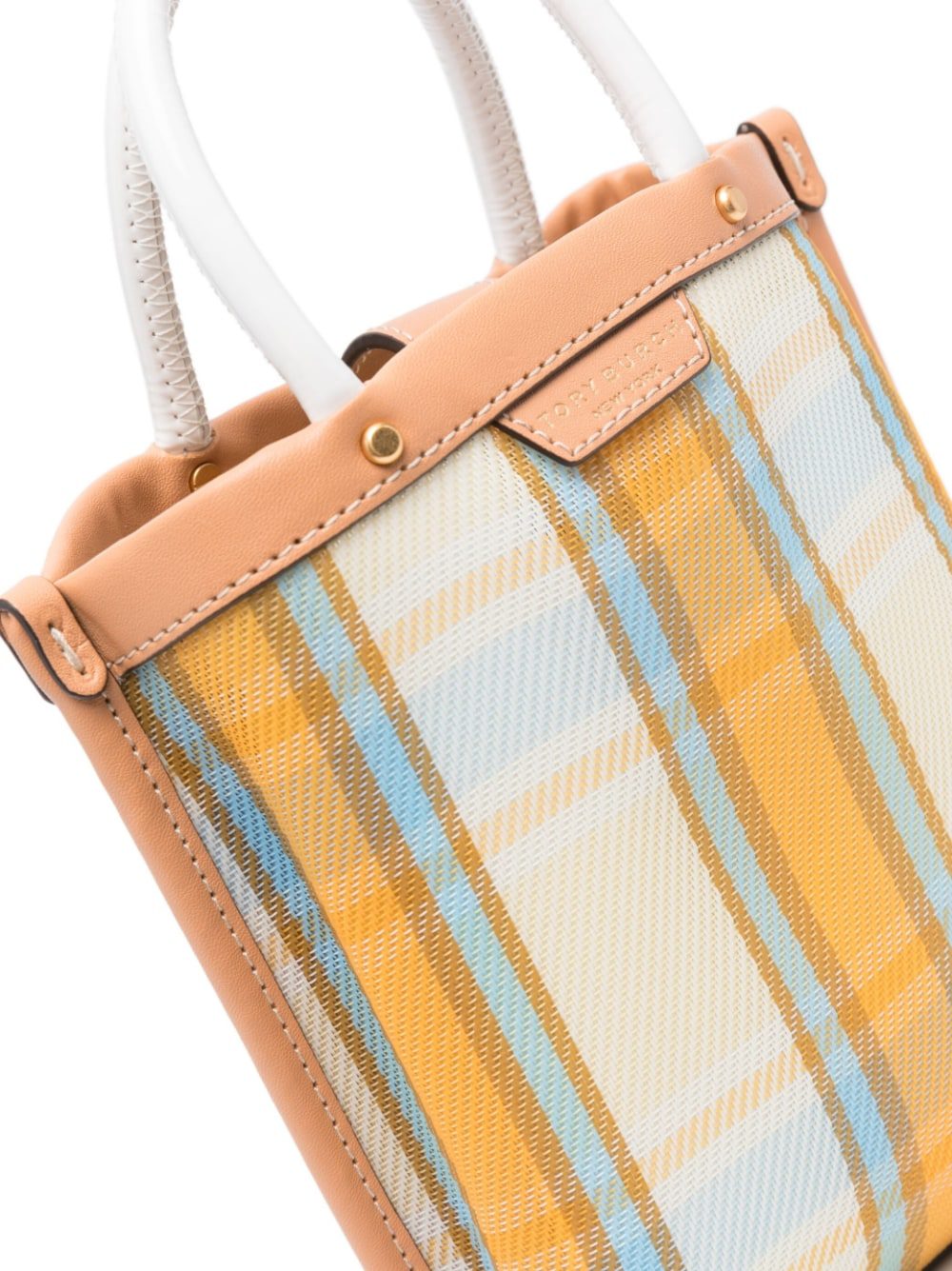 Tory Burch mini Perry check tote bag - Image 3