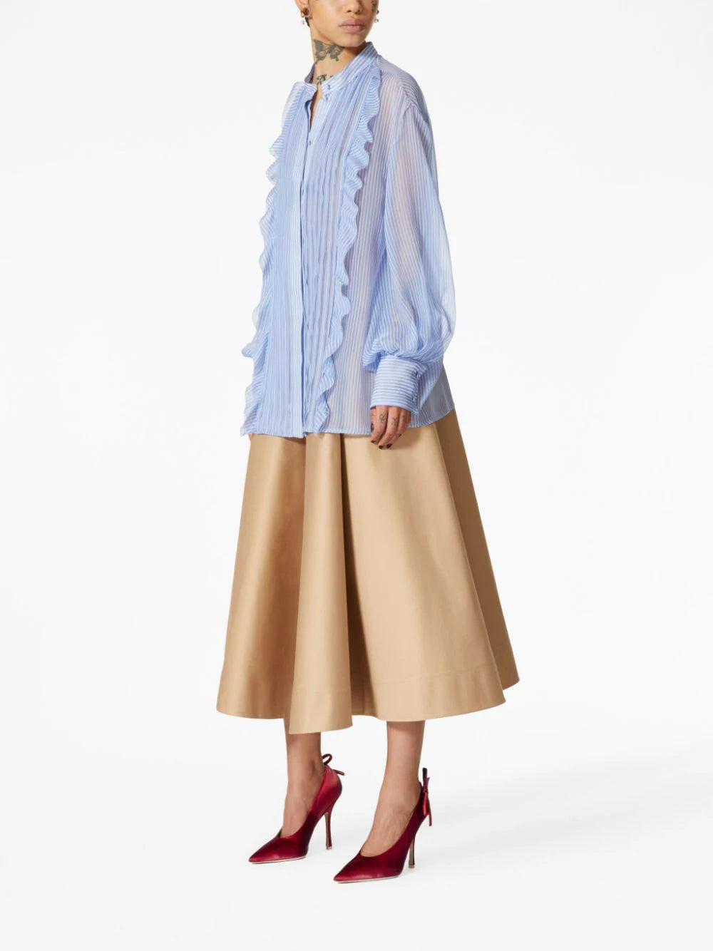 Valentino Garavani Classic Stripes chiffon shirt - Image 2