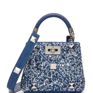 Valentino Garavani  Roman Stud denim tote bag