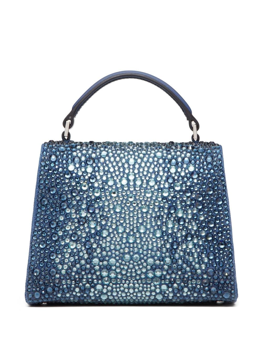 Valentino Garavani mini VSling rhinestone-embellished denim handbag - Image 4