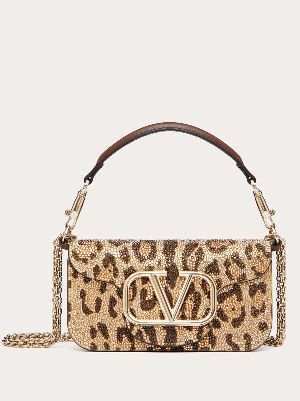 Valentino Garavani small Locò rhinestone-embellished shoulder bag