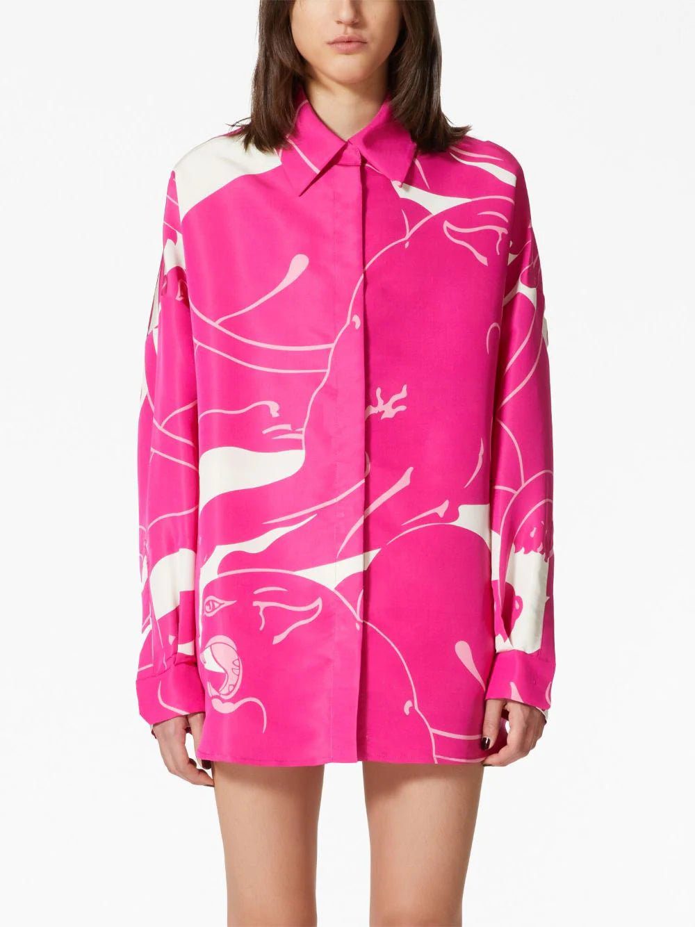 Valentino Garavani graphic-print silk shirt - Image 3