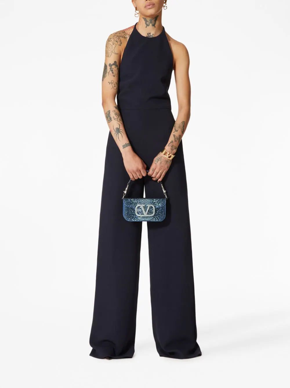 Valentino Garavani VLogo crystal-embellished shoulder bag - Image 2