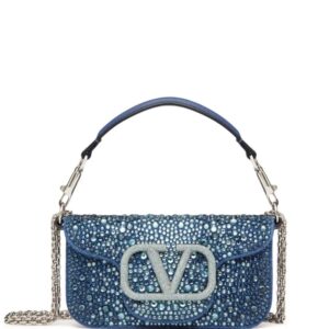 Valentino Garavani VLogo crystal-embellished shoulder bag