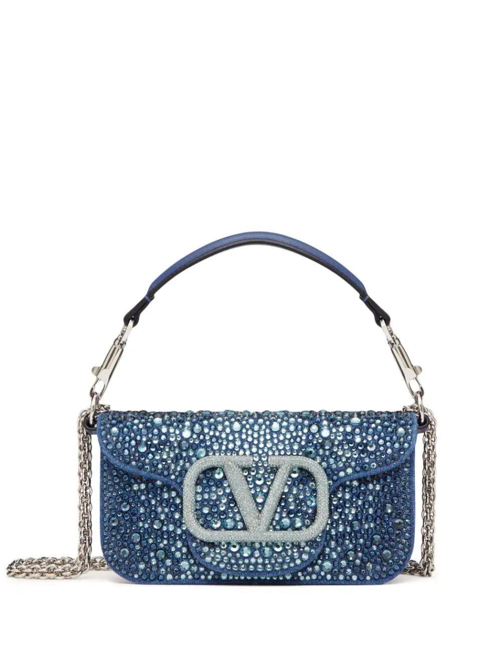 Valentino Garavani VLogo crystal-embellished shoulder bag