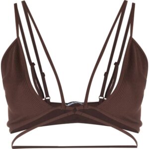 ANDREĀDAMO  ribbed strap-detail bra