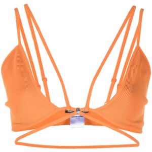 ANDREĀDAMO  ribbed strap-detail bra