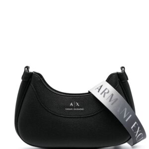 Armani Exchange debossed-logo leather crossbody bag