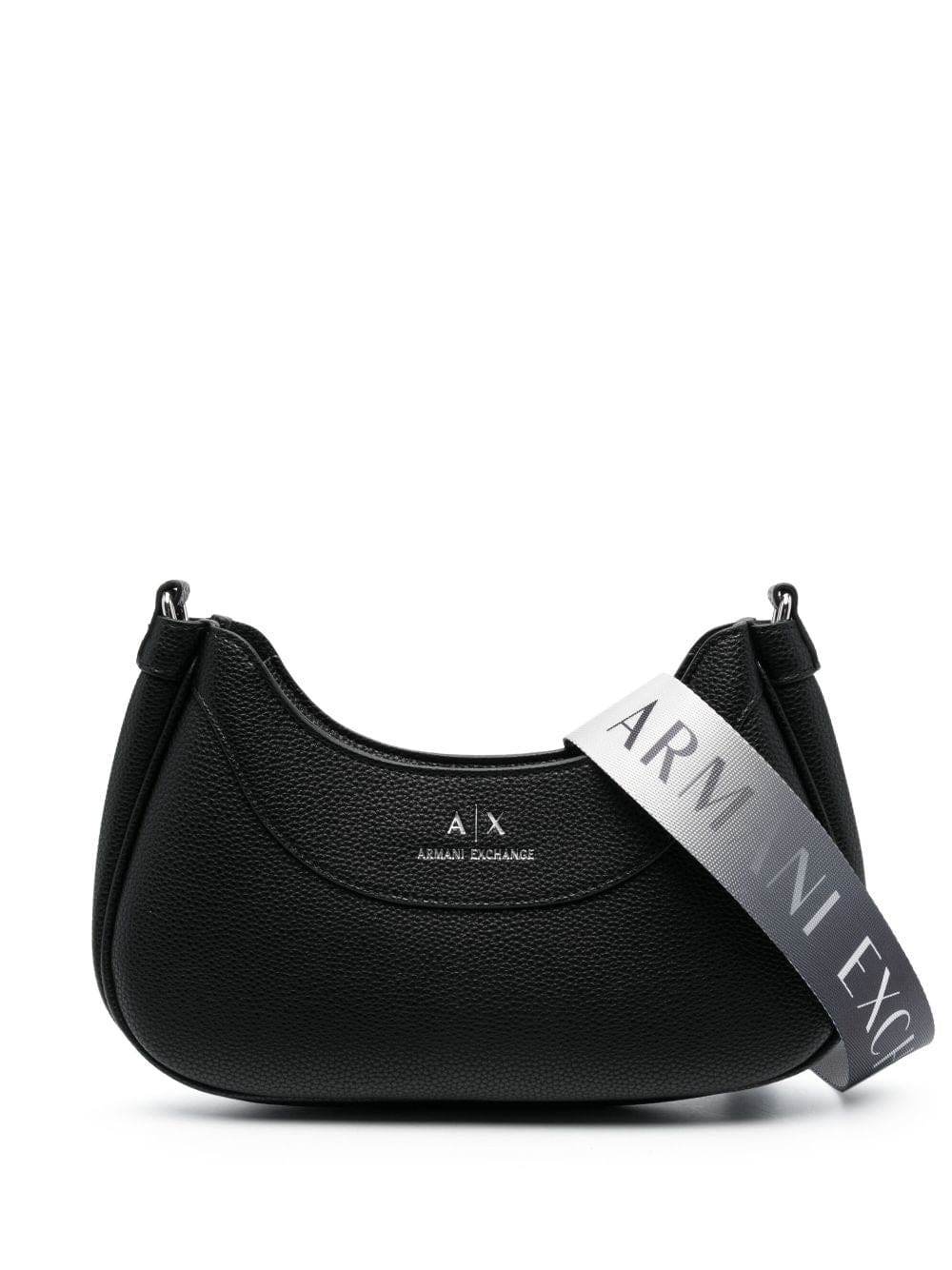 Armani Exchange debossed-logo leather crossbody bag