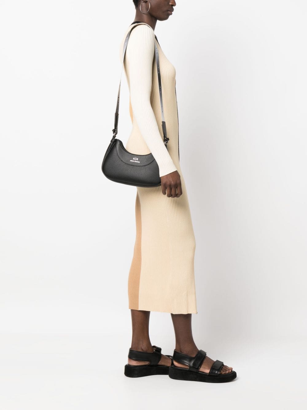 Armani Exchange debossed-logo leather crossbody bag - Image 2