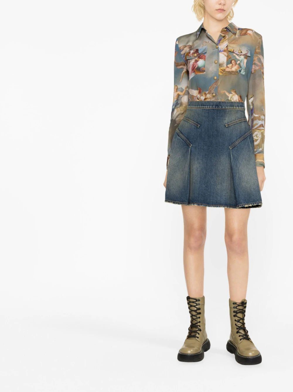 Balmain sky-print silk shirt - Image 2