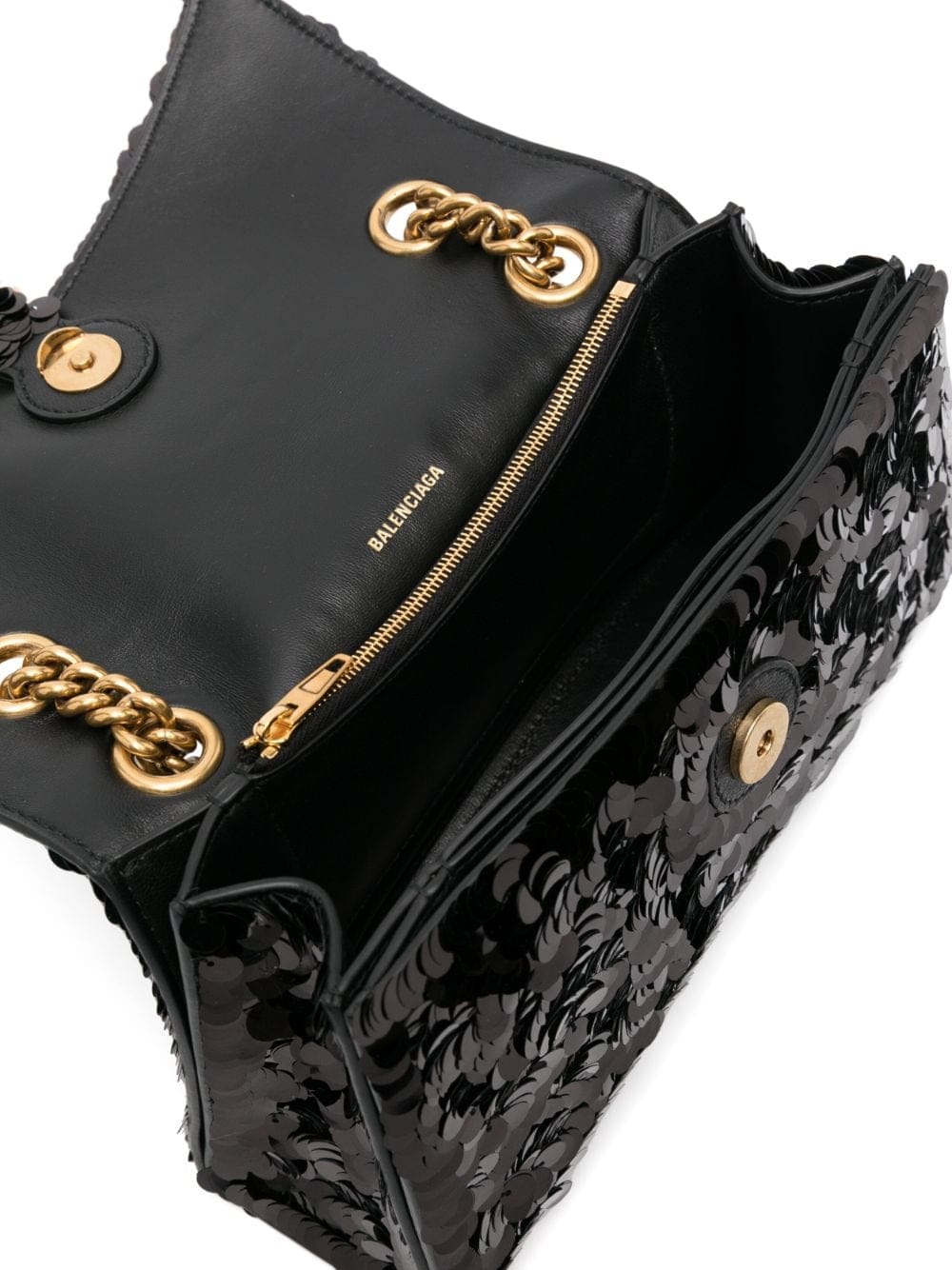 Balenciaga small Crush sequined shoulder bag - Image 5