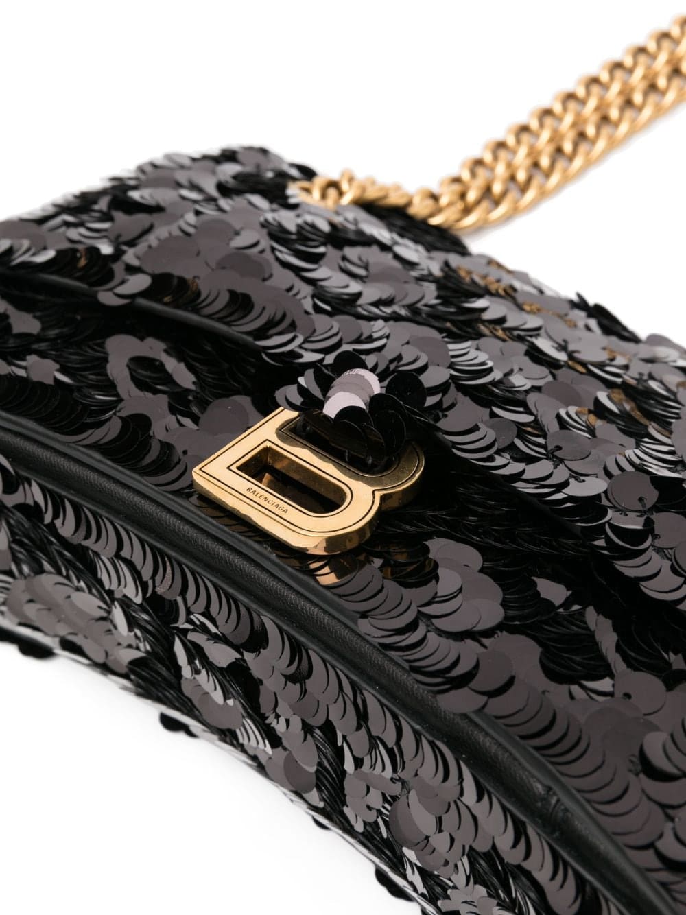 Balenciaga small Crush sequined shoulder bag - Image 4