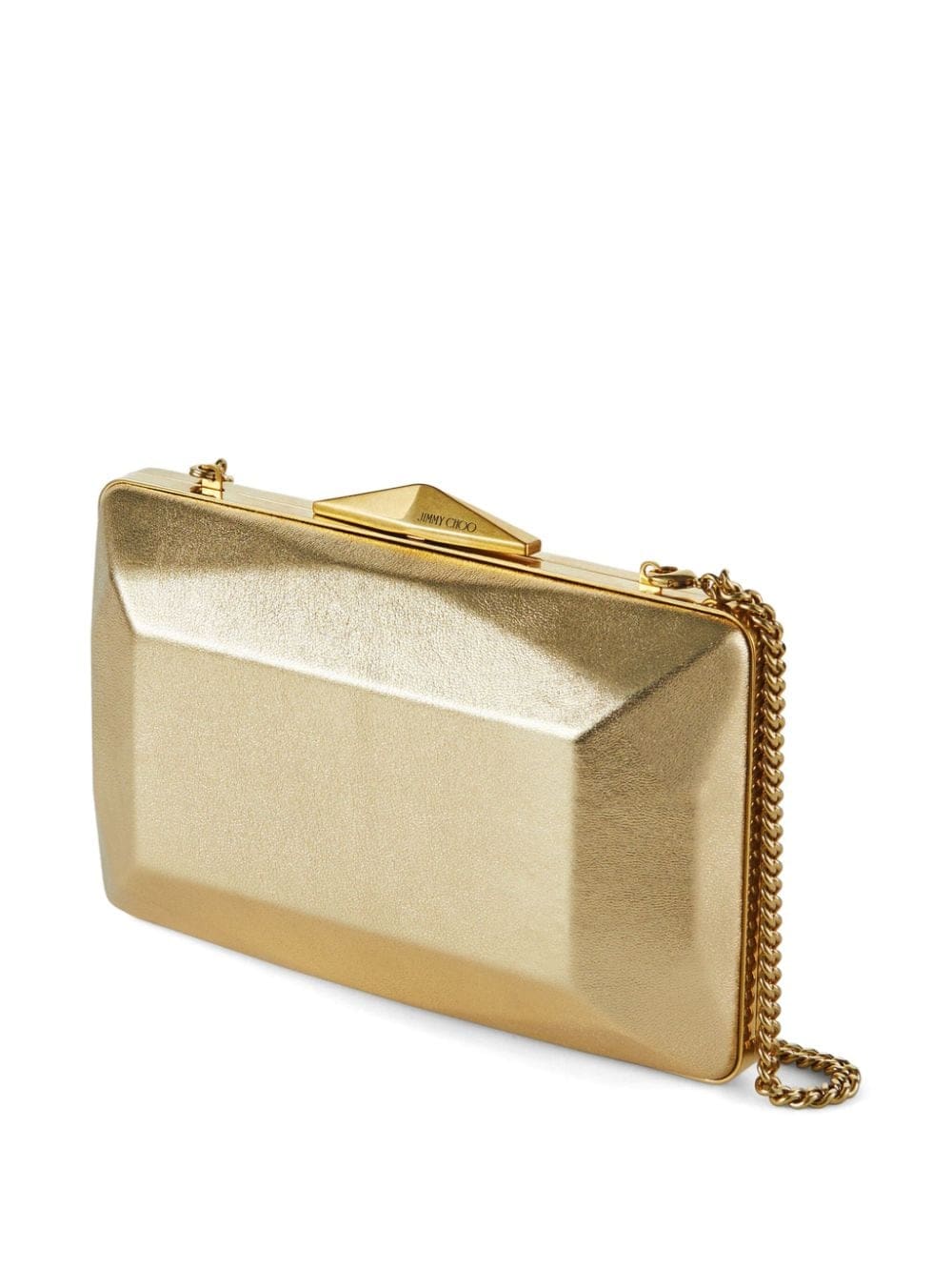 Jimmy Choo Diamond Box metallic-finish clutch bag - Image 4