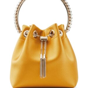 Jimmy Choo Bon Bon crystal-embellished bucket bag
