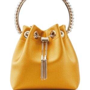 Jimmy Choo Bon Bon crystal-embellished bucket bag