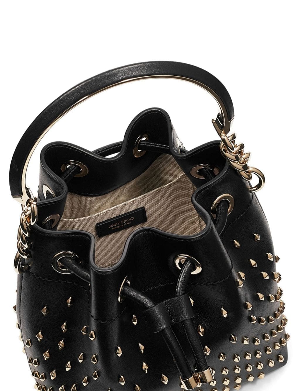 Jimmy Choo Bon Bon stud-embellished bucket bag - Image 5