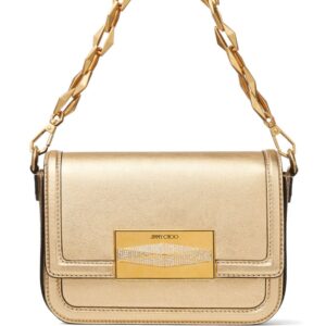 Jimmy Choo Diamond metallic-finish crossbody bag
