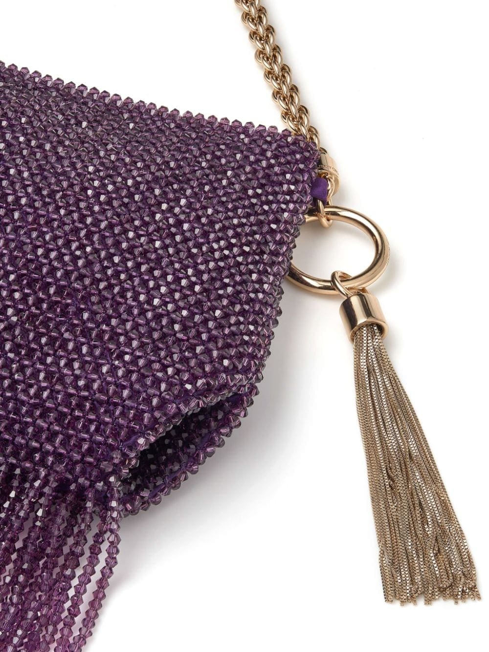 Jimmy Choo Callie beaded satin shoulder bag - Image 4
