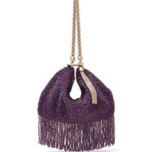 Jimmy Choo Callie beaded satin shoulder bag