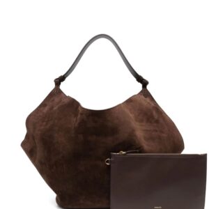 KHAITE Lotus medium suede tote bag