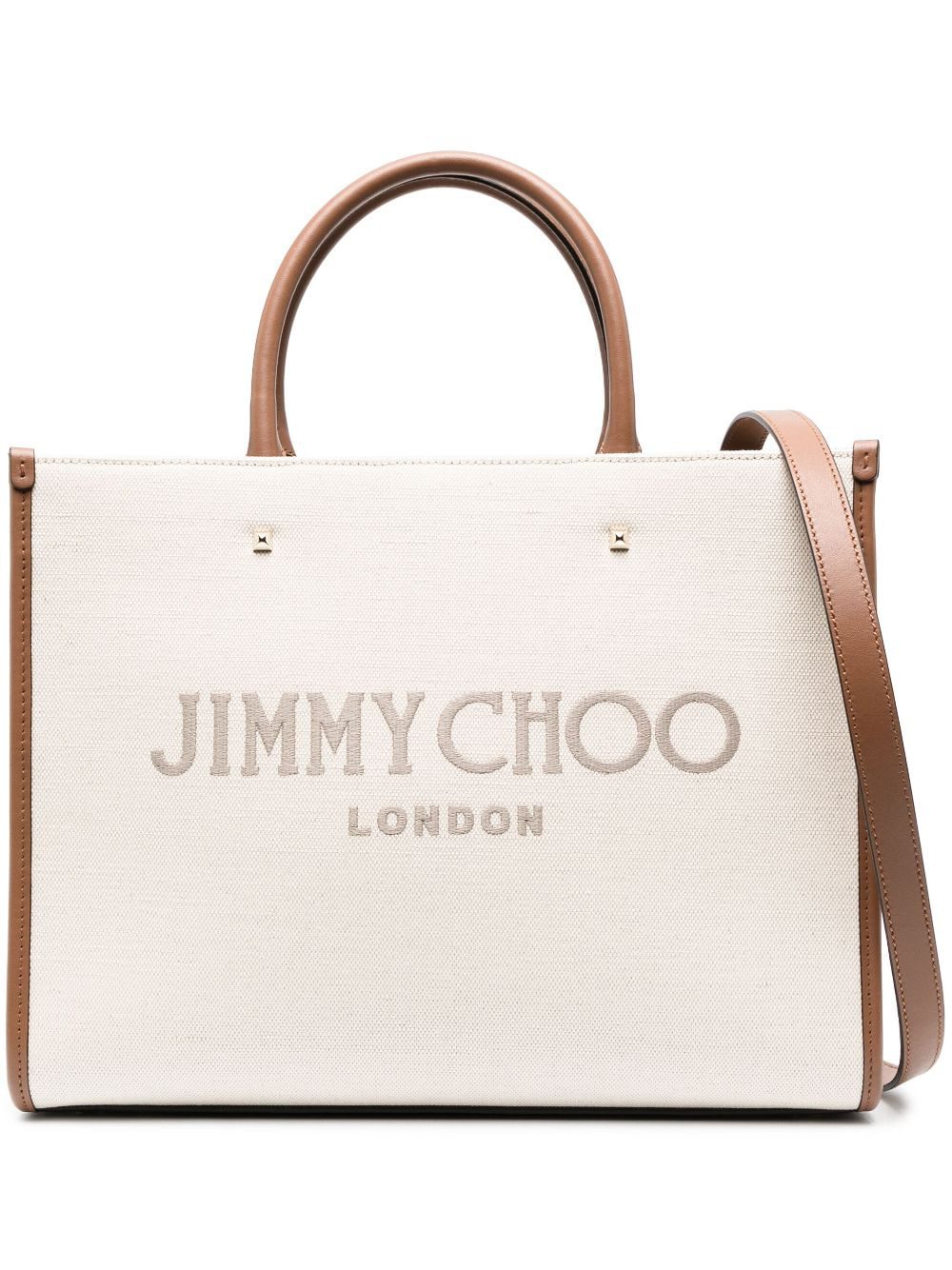 Jimmy Choo medium Avenue canvas tote bag