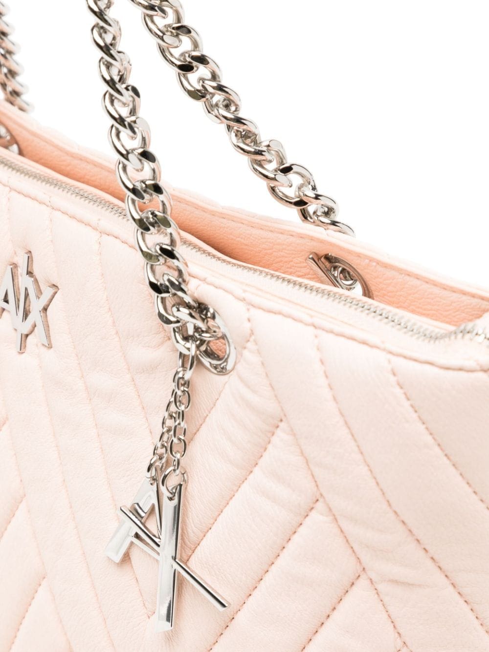 Armani Exchange matelassé-effect logo-plaque bag - Image 4