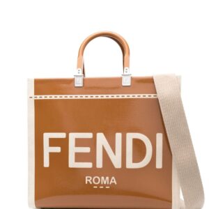 FENDI logo-print tote bag