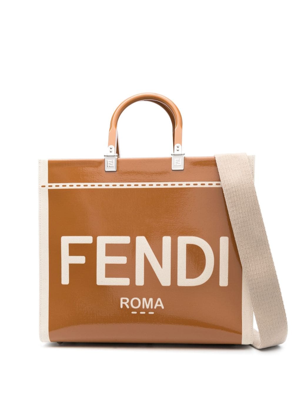 FENDI logo-print tote bag