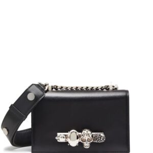 Alexander McQueen skull-motif leather shoulder bag
