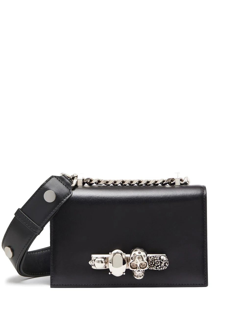 Alexander McQueen skull-motif leather shoulder bag