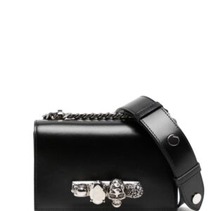 Alexander McQueen skull-motif leather shoulder bag