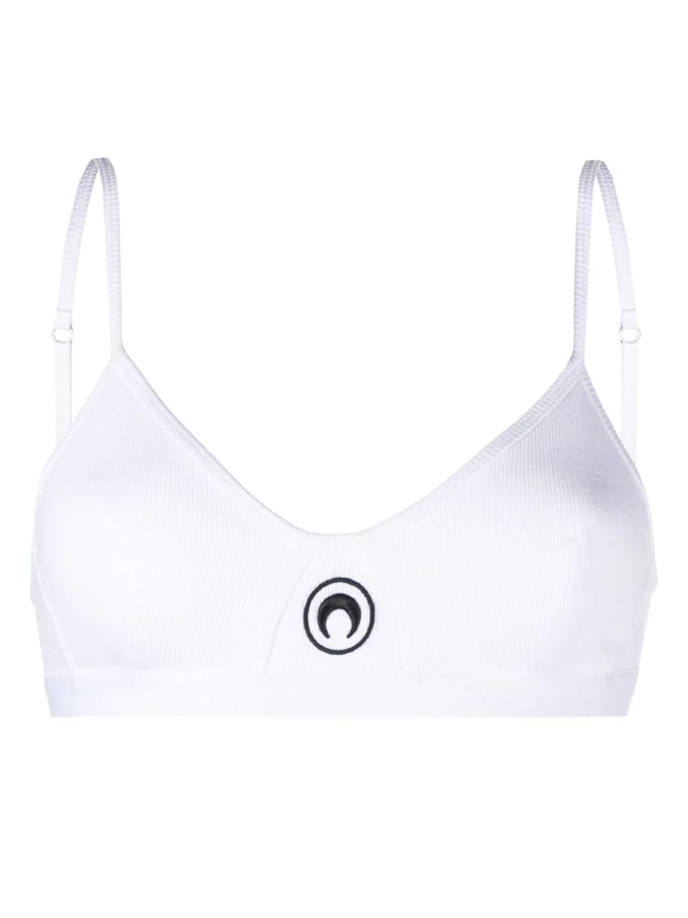 Marine Serre Crescent Moon-embroidered bra