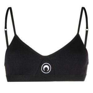 Marine Serre  Crescent Moon-embroidered bra